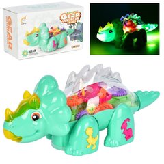 copy_8702 - Игрушка динозавр (трицератопс) с шестеренками, умеет ездить, звуковые эффекты, подсветка