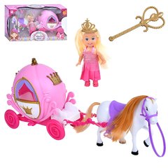 K899-140 - Лялька - маленька дівчинка з каретою, чарівною палочкою і конячкою